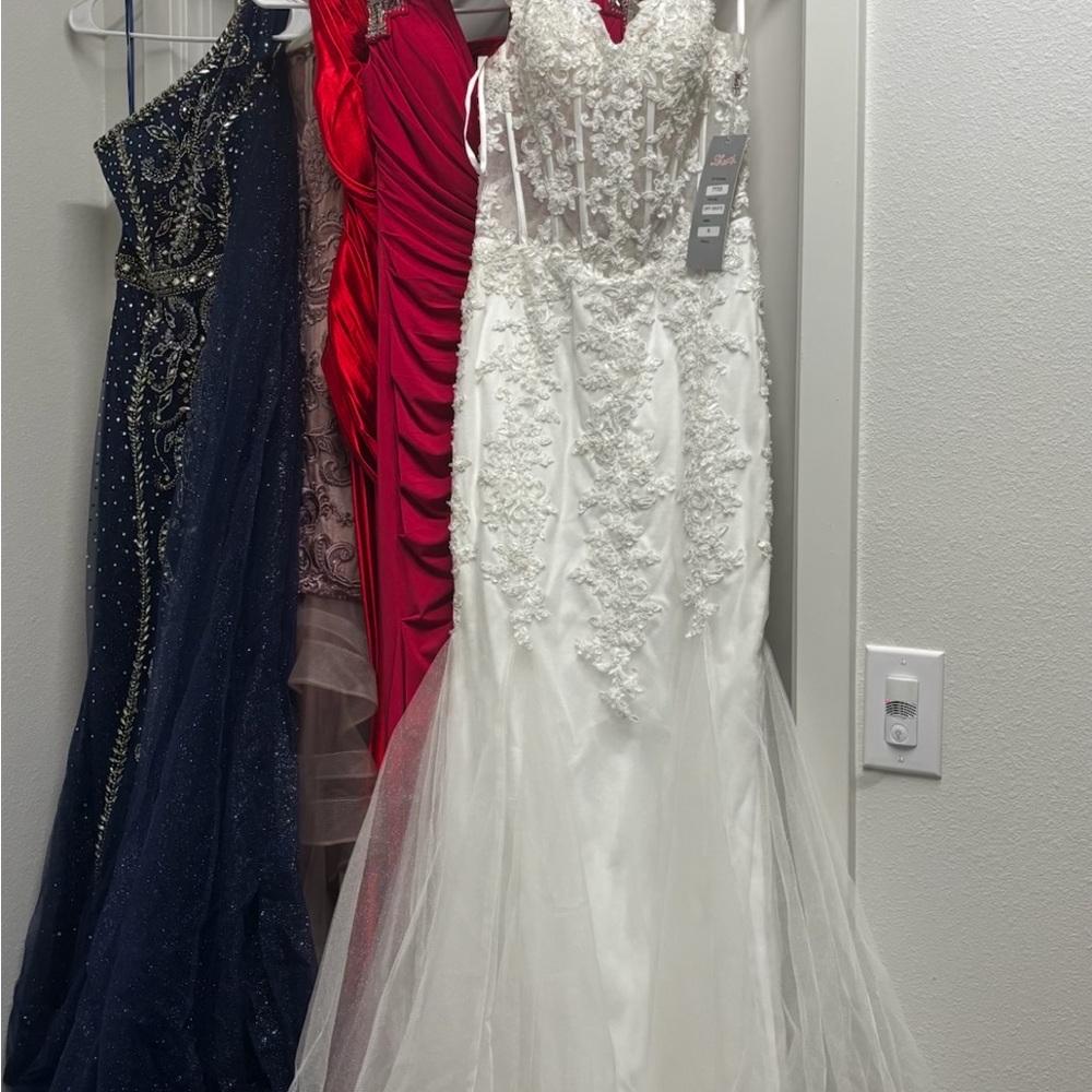 Elegant White Embellished Gown